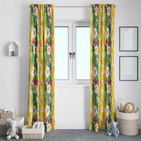 Hawaiian Palaka Window Curtain Hibiscus Pineapple Lei LT9 - Polynesian Pride