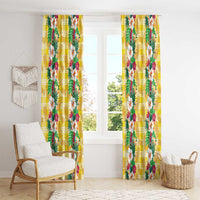 Hawaiian Palaka Window Curtain Hibiscus Pineapple Lei LT9 - Polynesian Pride