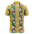 Hawaiian Palaka Zipper Polo Shirt Hibiscus Pineapple Lei - Polynesian Pride