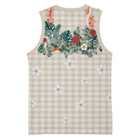 Brown Hawaiian Palaka Basketball Jersey Kukui Nut Money Lei - Polynesian Pride