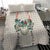 Brown Hawaiian Palaka Bedding Set Kukui Nut Money Lei - Polynesian Pride