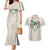 Brown Hawaiian Palaka Couples Matching Mermaid Dress and Hawaiian Shirt Kukui Nut Money Lei - Polynesian Pride