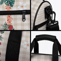 Brown Hawaiian Palaka Duffle Bag Kukui Nut Money Lei LT9 - Polynesian Pride
