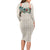 Brown Hawaiian Palaka Family Matching Long Sleeve Bodycon Dress and Hawaiian Shirt Kukui Nut Money Lei - Polynesian Pride