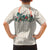 Brown Hawaiian Palaka Family Matching Off The Shoulder Long Sleeve Dress and Hawaiian Shirt Kukui Nut Money Lei - Polynesian Pride