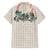 Brown Hawaiian Palaka Family Matching Short Sleeve Bodycon Dress and Hawaiian Shirt Kukui Nut Money Lei - Polynesian Pride