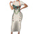 Brown Hawaiian Palaka Family Matching Short Sleeve Bodycon Dress and Hawaiian Shirt Kukui Nut Money Lei - Polynesian Pride