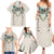 Brown Hawaiian Palaka Family Matching Summer Maxi Dress and Hawaiian Shirt Kukui Nut Money Lei - Polynesian Pride