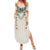 Brown Hawaiian Palaka Family Matching Summer Maxi Dress and Hawaiian Shirt Kukui Nut Money Lei - Polynesian Pride