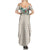 Brown Hawaiian Palaka Family Matching Summer Maxi Dress and Hawaiian Shirt Kukui Nut Money Lei - Polynesian Pride