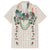 Brown Hawaiian Palaka Family Matching Tank Maxi Dress and Hawaiian Shirt Kukui Nut Money Lei - Polynesian Pride