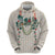 Brown Hawaiian Palaka Hoodie Kukui Nut Money Lei - Polynesian Pride