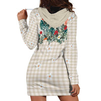 Brown Hawaiian Palaka Hoodie Dress Kukui Nut Money Lei - Polynesian Pride