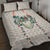 Brown Hawaiian Palaka Quilt Bed Set Kukui Nut Money Lei - Polynesian Pride