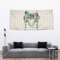 Brown Hawaiian Palaka Tapestry Kukui Nut Money Lei LT9 - Polynesian Pride