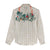 Brown Hawaiian Palaka Women Casual Shirt Kukui Nut Money Lei - Polynesian Pride