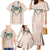 Peach Hawaiian Palaka Family Matching Mermaid Dress and Hawaiian Shirt Kukui Nut Money Lei - Polynesian Pride