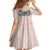 Peach Hawaiian Palaka Family Matching Off The Shoulder Long Sleeve Dress and Hawaiian Shirt Kukui Nut Money Lei - Polynesian Pride