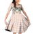 Peach Hawaiian Palaka Family Matching Off Shoulder Short Dress and Hawaiian Shirt Kukui Nut Money Lei - Polynesian Pride