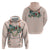 Peach Hawaiian Palaka Hoodie Kukui Nut Money Lei - Polynesian Pride