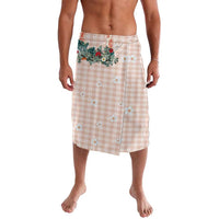 Peach Hawaiian Palaka Lavalava Kukui Nut Money Lei - Polynesian Pride