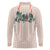 Peach Hawaiian Palaka Long Sleeve Polo Shirt Kukui Nut Money Lei - Polynesian Pride