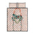 Peach Hawaiian Palaka Quilt Bed Set Kukui Nut Money Lei - Polynesian Pride
