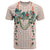 Peach Hawaiian Palaka T Shirt Kukui Nut Money Lei - Polynesian Pride