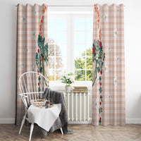 Peach Hawaiian Palaka Window Curtain Kukui Nut Money Lei LT9 - Polynesian Pride