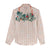 Peach Hawaiian Palaka Women Casual Shirt Kukui Nut Money Lei - Polynesian Pride