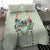 Sage Green Hawaiian Palaka Bedding Set Kukui Nut Money Lei - Polynesian Pride