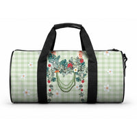 Sage Green Hawaiian Palaka Duffle Bag Kukui Nut Money Lei LT9 One size Green - Polynesian Pride