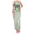 Sage Green Hawaiian Palaka Family Matching Tank Maxi Dress and Hawaiian Shirt Kukui Nut Money Lei - Polynesian Pride