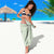 Sage Green Hawaiian Palaka Sarong Kukui Nut Money Lei - Polynesian Pride