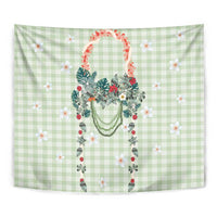 Sage Green Hawaiian Palaka Tapestry Kukui Nut Money Lei LT9 - Polynesian Pride