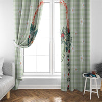 Sage Green Hawaiian Palaka Window Curtain Kukui Nut Money Lei LT9 - Polynesian Pride