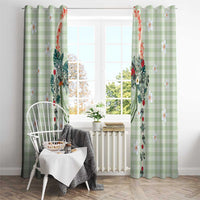 Sage Green Hawaiian Palaka Window Curtain Kukui Nut Money Lei LT9 - Polynesian Pride