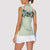 Sage Green Hawaiian Palaka Women Sleeveless Polo Shirt Kukui Nut Money Lei - Polynesian Pride