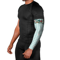 Turquoise Hawaiian Palaka Arm Sleeves Kukui Nut Money Lei - Polynesian Pride