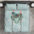 Turquoise Hawaiian Palaka Bedding Set Kukui Nut Money Lei - Polynesian Pride