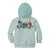 Turquoise Hawaiian Palaka Kid Hoodie Kukui Nut Money Lei - Polynesian Pride