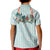 Turquoise Hawaiian Palaka Kid Polo Shirt Kukui Nut Money Lei - Polynesian Pride