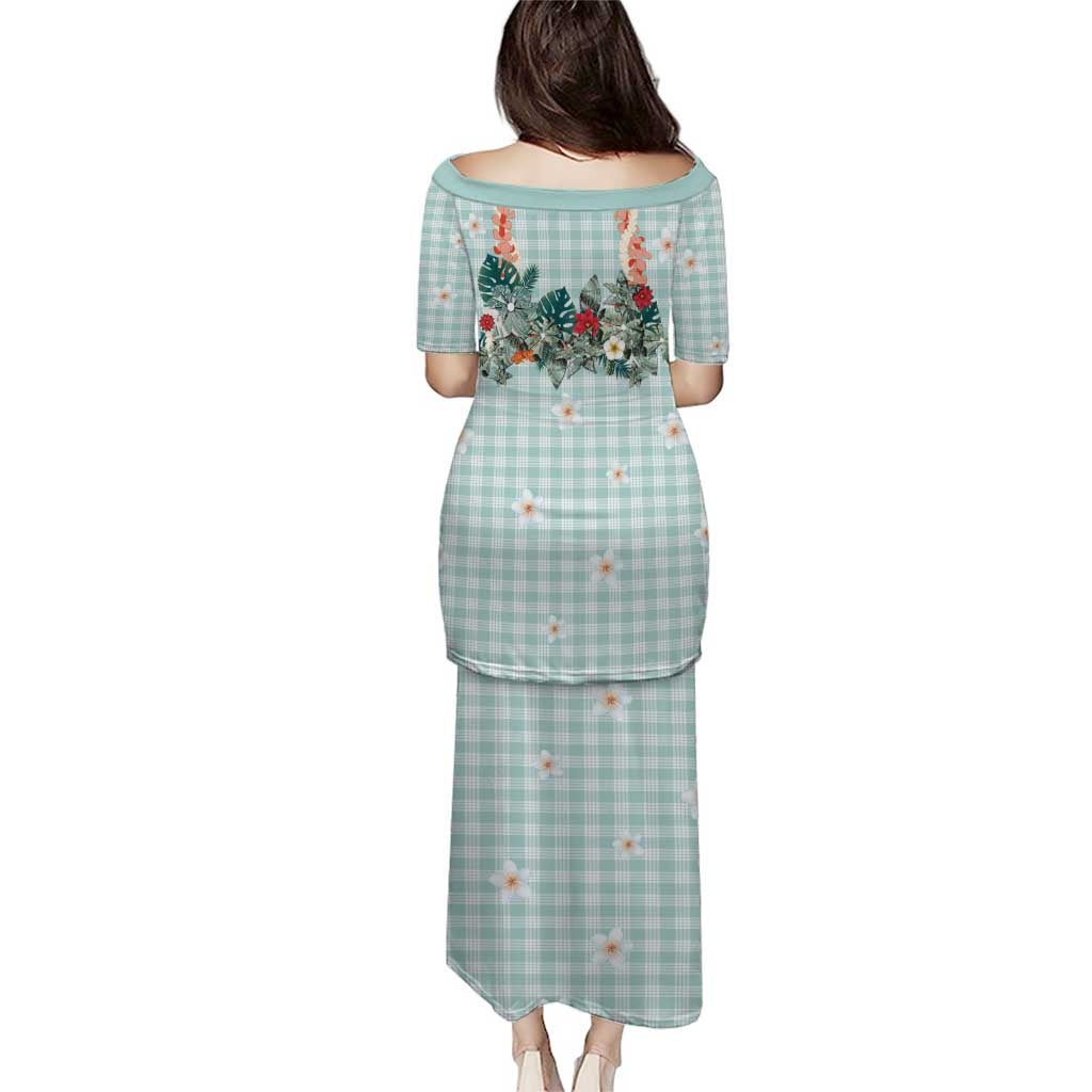 Turquoise Hawaiian Palaka Puletasi Kukui Nut Money Lei - Polynesian Pride