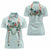 Turquoise Hawaiian Palaka Women Polo Shirt Kukui Nut Money Lei - Polynesian Pride