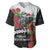 Meri Kirihimete Tuatara Baseball Jersey New Zealand Fern with Puhutukawa Flowers