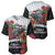 Meri Kirihimete Tuatara Baseball Jersey New Zealand Fern with Puhutukawa Flowers