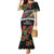 Meri Kirihimete Tuatara Mermaid Dress New Zealand Fern with Puhutukawa Flowers