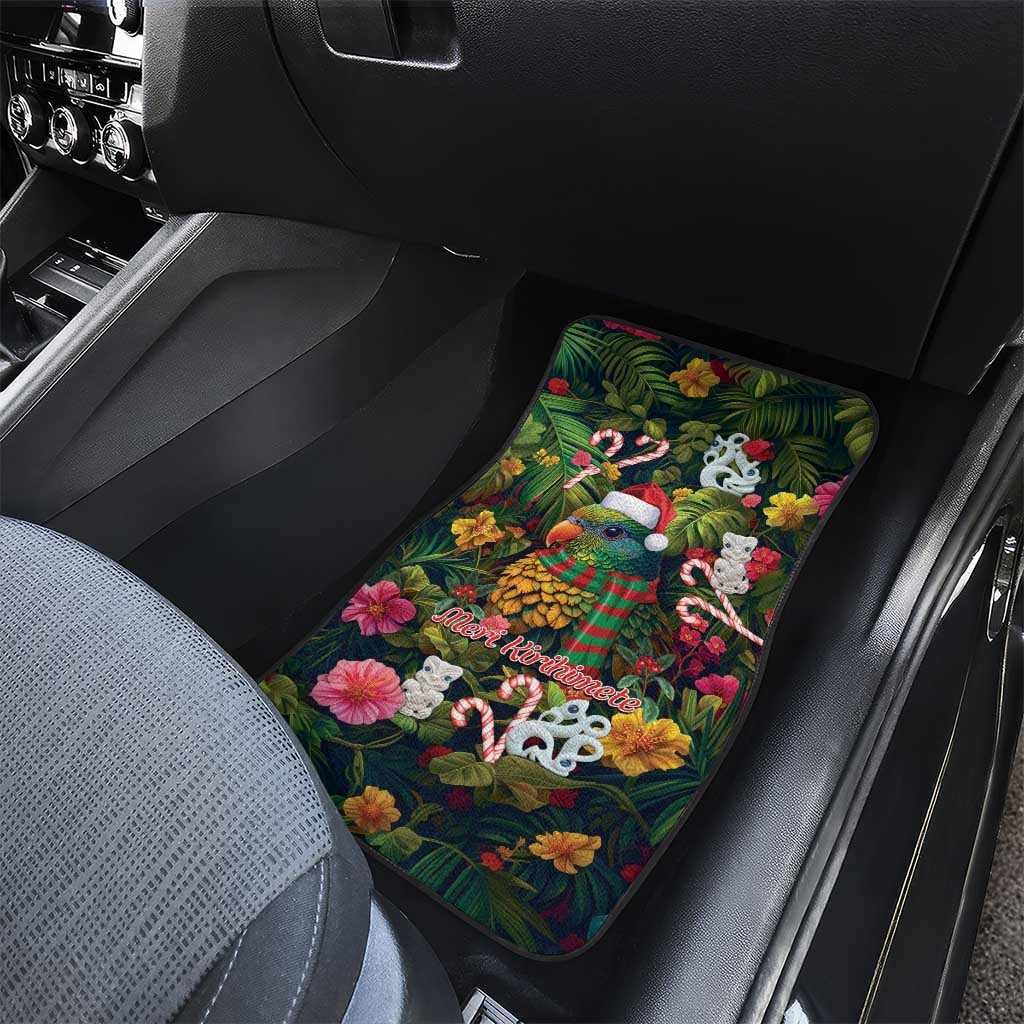Meri Kirihimete Kakapo Santa Car Mats Merry Christmas with Tropical Vibe LT9 - Polynesian Pride
