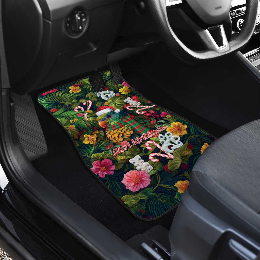 Meri Kirihimete Kakapo Santa Car Mats Merry Christmas with Tropical Vibe LT9 - Polynesian Pride