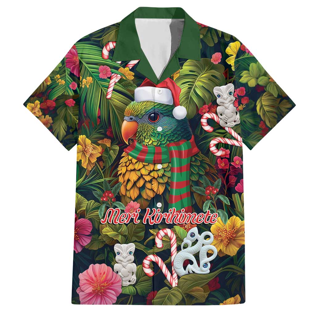 Meri Kirihimete Kakapo Santa Hawaiian Shirt Merry Christmas with Tropical Vibe